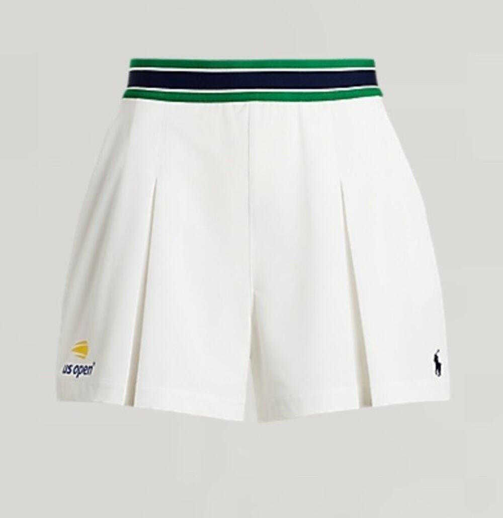 Polo Ralph Lauren US Open Tennis Pleated Shorts White Women's Small NWT